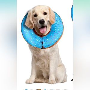 Protective Inflatable Dog Cone Collar Donut Recovery Collar for Dogs and Cats